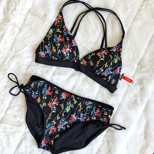 Joe Fresh Reversible floral print bikini medium
